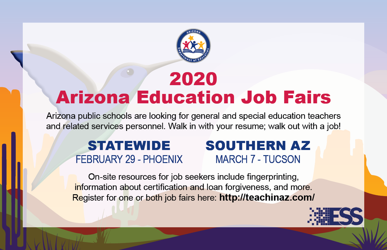 ESS AZ Education Job Fairs Half Flyer PNG