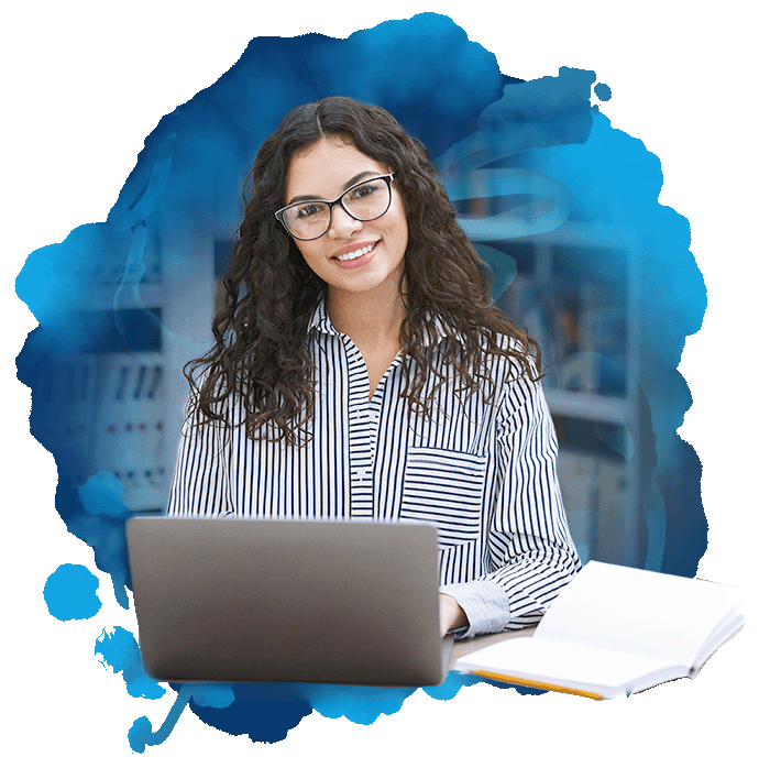 teacher studying for her alternative certification