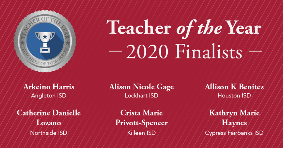 Texas teachers of tomorrow s 2020 teacher of the year