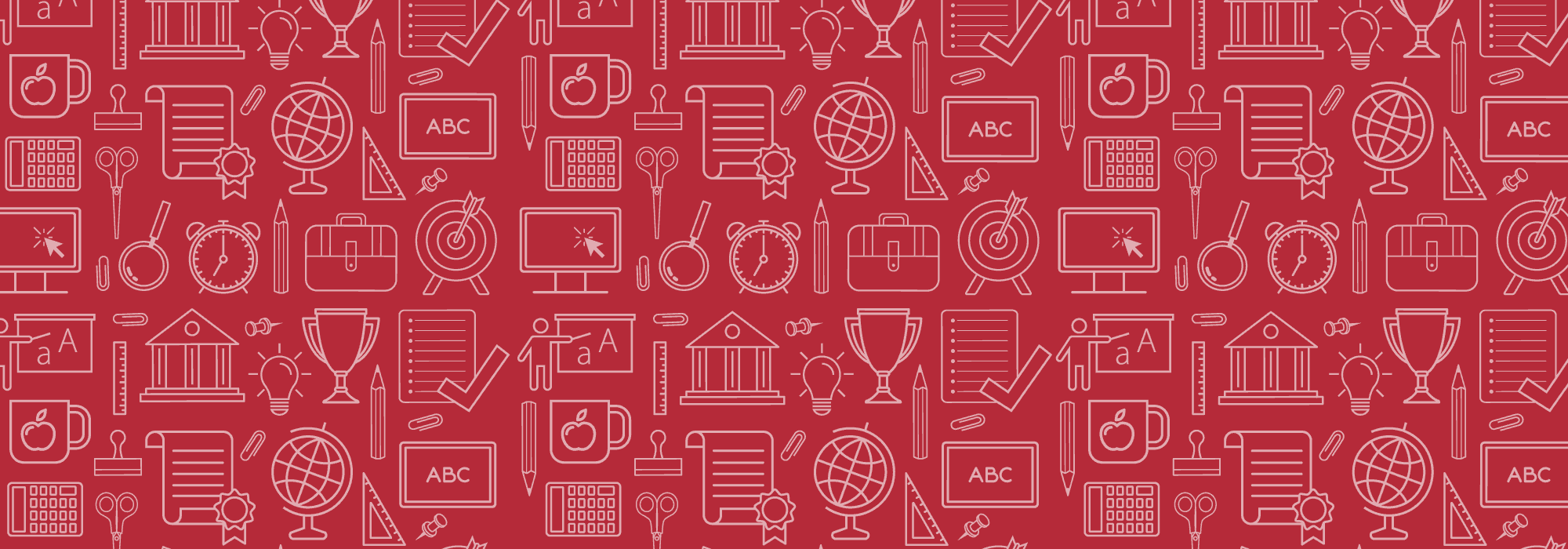 Red Teaching Icons Header