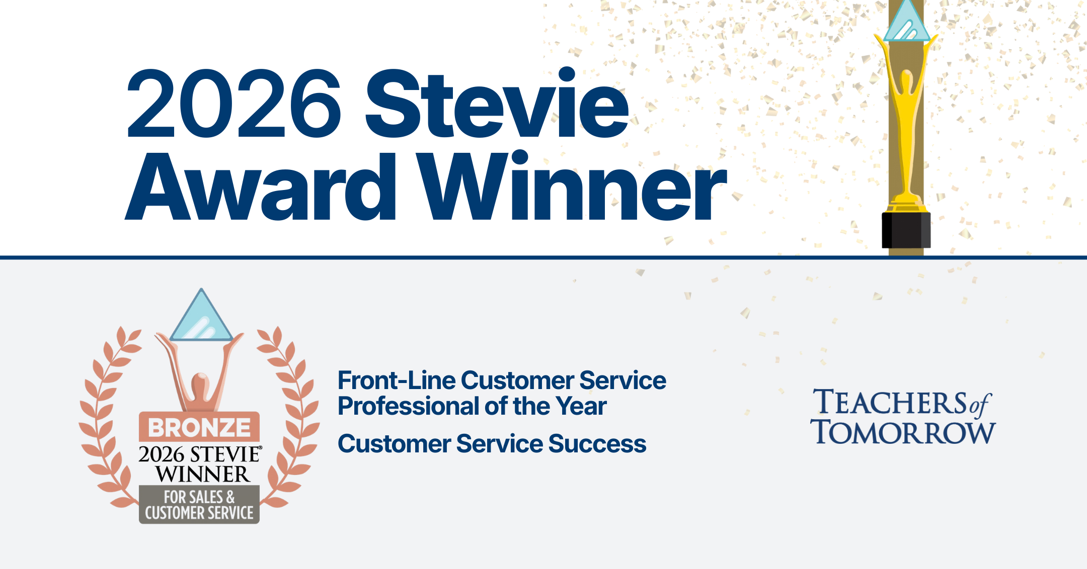 Image shows the bronze Stevie Awards emblem.