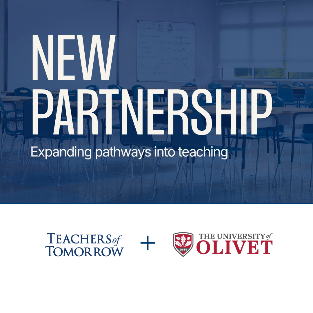 New partnership with The University of Olivet for online bachelor's degree for teachers