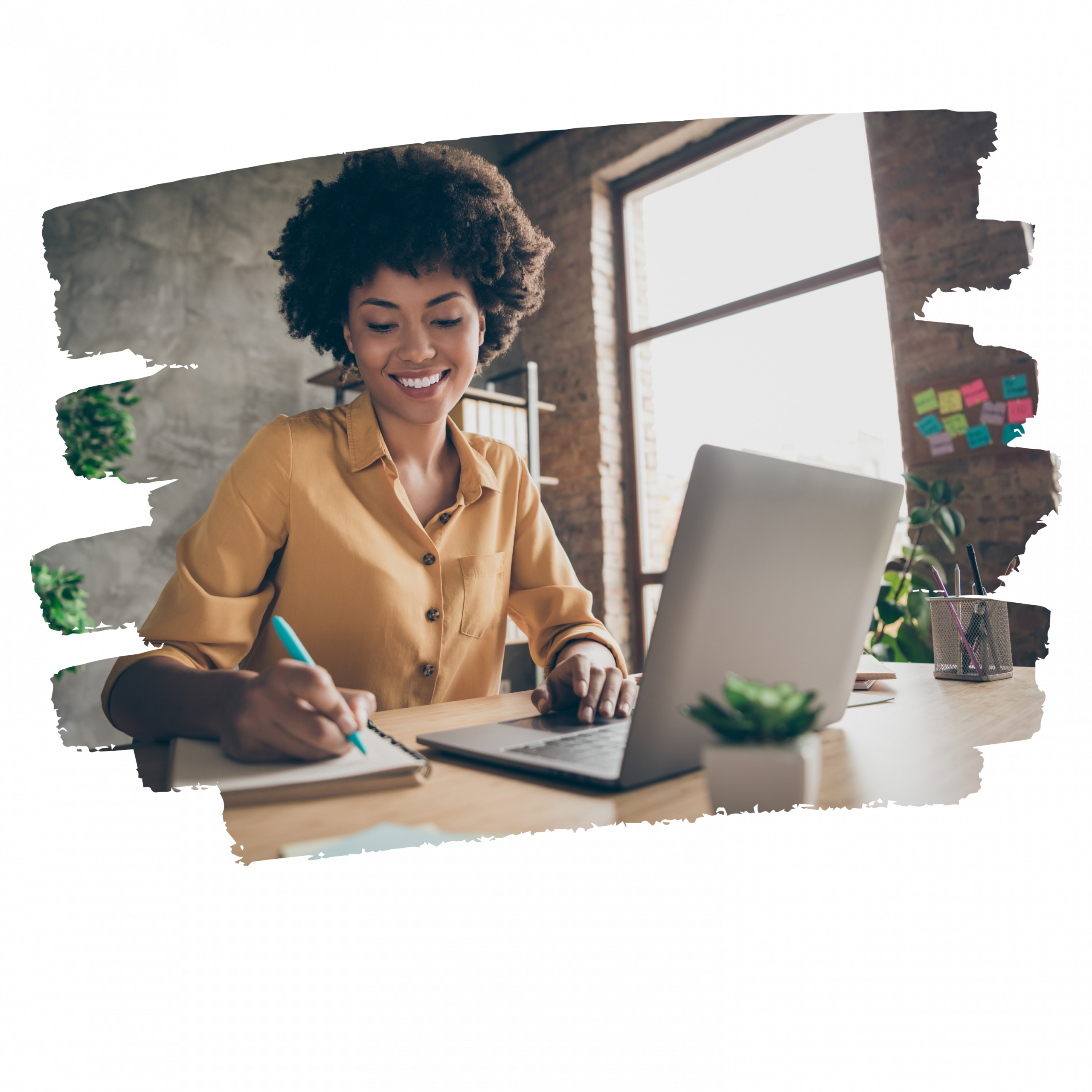 Teacher doing online training